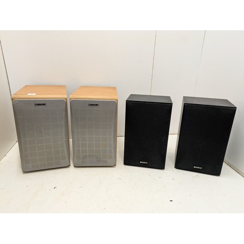 1409 - 2 Pairs of Sony Bookshelf Speakers