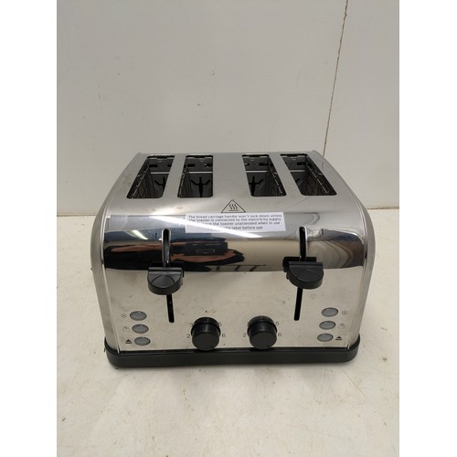 1421 - A Russell Hobbs 4 Slice Stainless Steel toaster model 18790