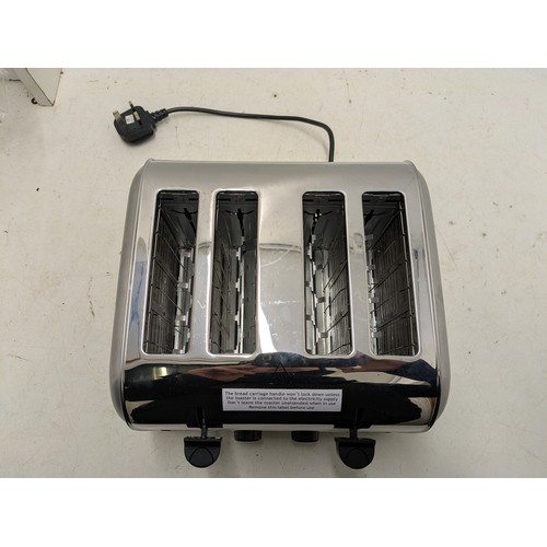 1421 - A Russell Hobbs 4 Slice Stainless Steel toaster model 18790