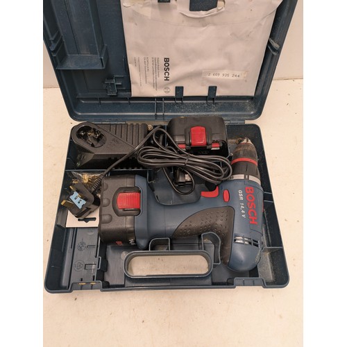 1706 - A Boxed Bosch GSR14 Cordless Drill with charger and battery in case