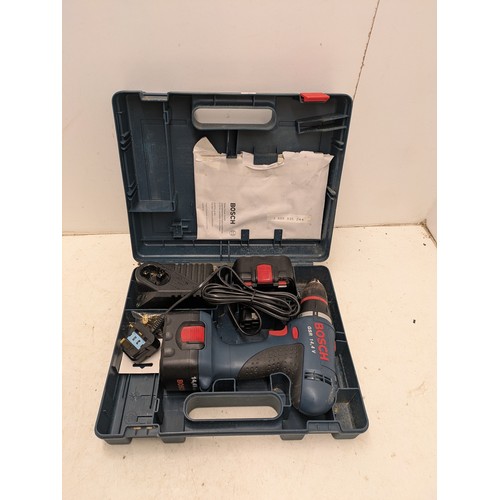 1706 - A Boxed Bosch GSR14 Cordless Drill with charger and battery in case