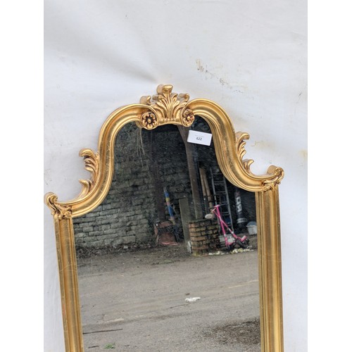 622 - A vintage style guilded framed mirror in a traditional french style