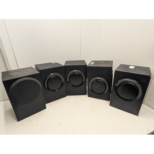 1441 - A Selection of 5 Creative powered speakers - 2 varying models including I-Trigue 3220 and Inspire T ... 