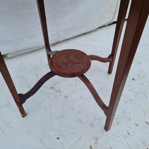 619 - A Small Mahogany occasional table with oak inlay