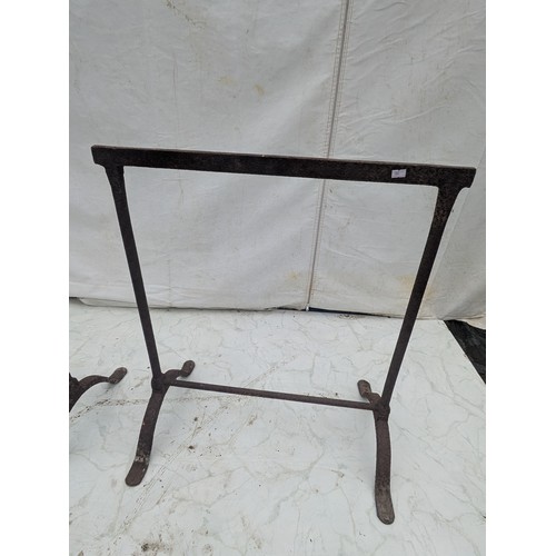 221 - A Set of Vintage Floor Standing Wrought Iron Tressels