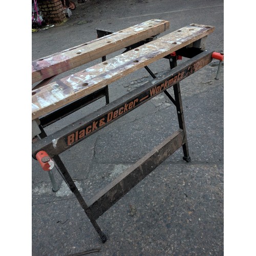 203 - A large folding Black and Decker work bench