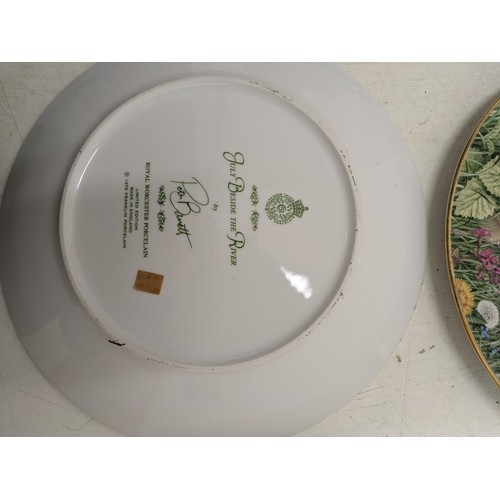 2061 - A Selection of Royal Worcester 1970s Porcelain collectors plates depicting landscapes and wildlife