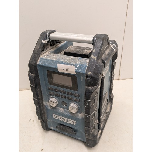 1719 - An Erbauer model ERB661RDI Bluetooth Site Radio