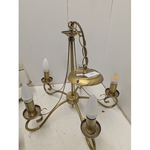 2092 - A Pair of Brass Coloured Chandeliers