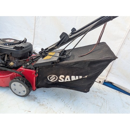 234 - A Sanli OHV400 Petrol Lawn Mower With bag