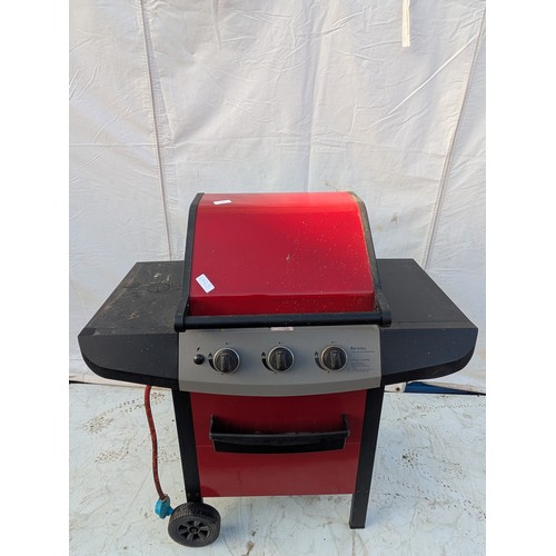 240 - A Berkeley 3 Burner Gas BBQ in Red and Black