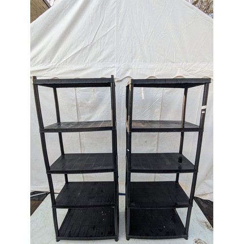 239 - A Pair of Plastic Collapsible Garage Shelving Units