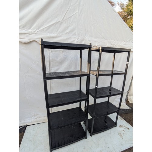 239 - A Pair of Plastic Collapsible Garage Shelving Units