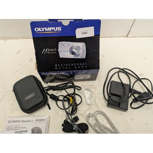 1492 - A Boxed Olympus Ux780 Digital Camera with accessories