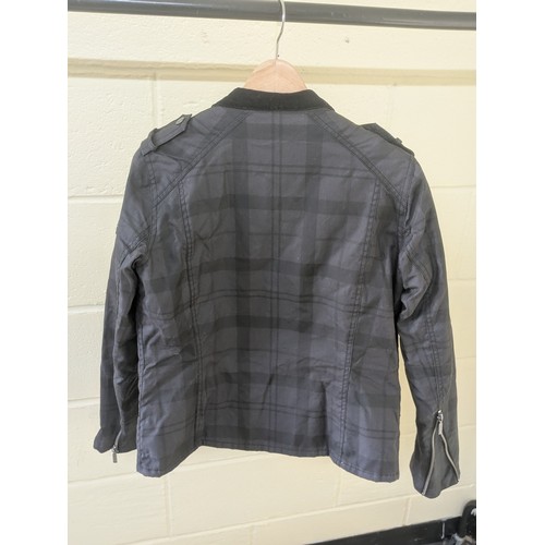 2099 - A Womens Barber Jacket with chequered pattern - Size UK12