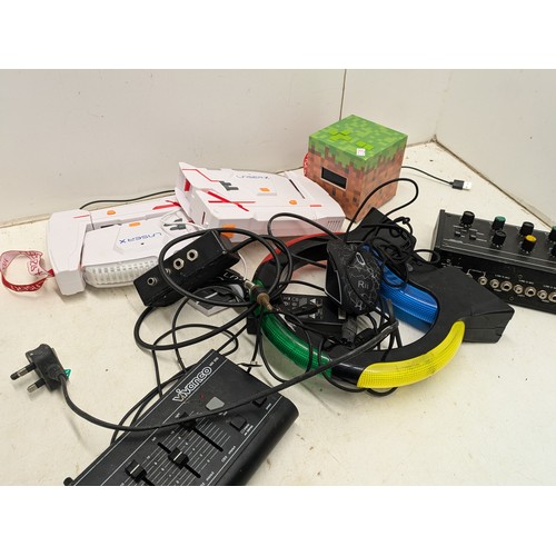 1216 - A Selection of Electronics Including SoundLab Master Control, Mixer, Amplifier, Etc