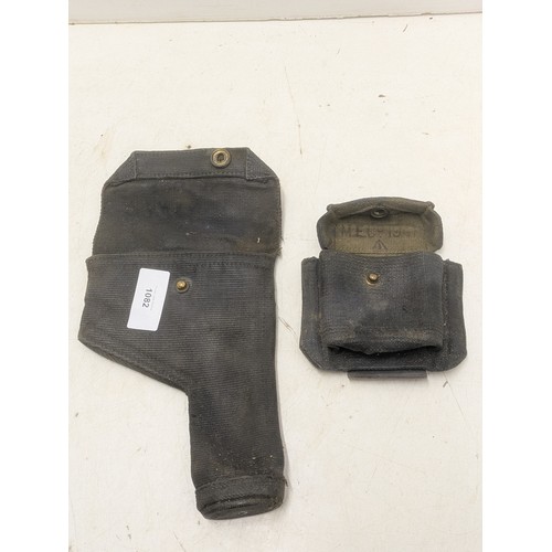 1082 - A Circa World War 2 Pistol Holster and Ammunition Pouch