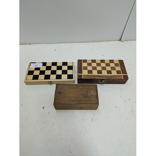 1524 - A Selection of 3 Travel Chess Sets