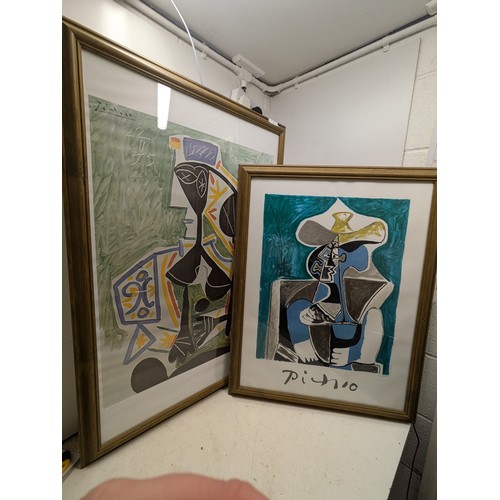 2103 - A Pair of Abstract Picasso Prints in Graduating Sizes