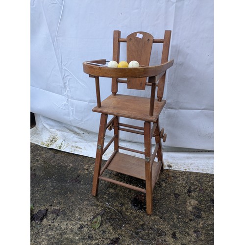 505 - A vintage bespoke pine nursing chair