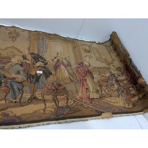 823 - An antique tapestry of an antiquarian scene