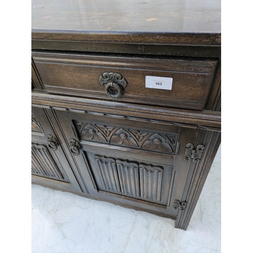 465 - An antique style oak storage cabinet by old charm furniture