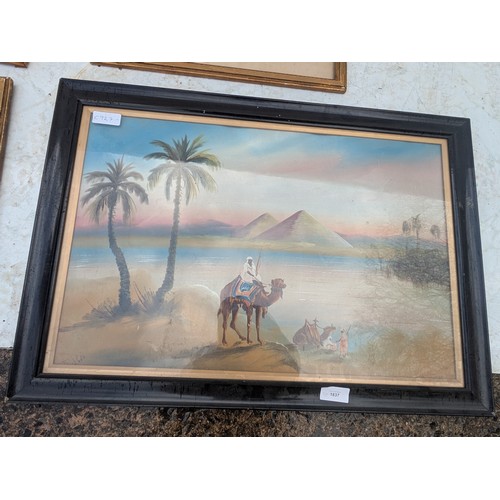 1837 - A large quantity of different sized paintings including animals, landscapes