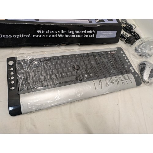 1222 - Ikasu wireless keyboard, mouse and webcam set