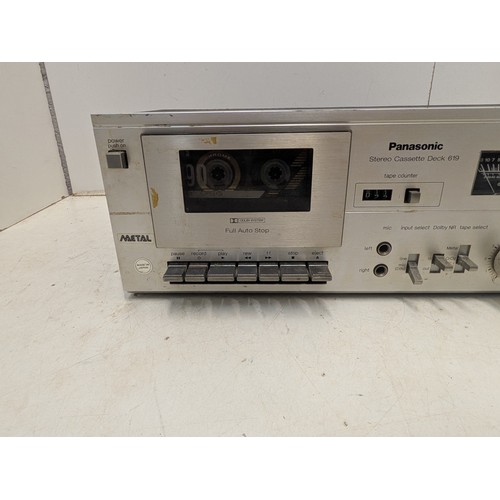 1234 - A Vintage Panasonic Stereo Cassette Deck Model 619