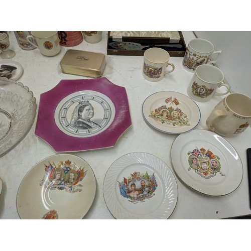 1862 - A mixed selection of coronation crockery and royal mugs