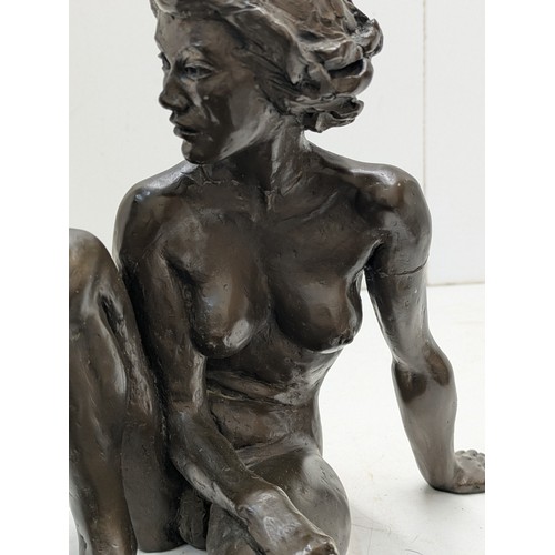 1914 - A bronze sculpture of a nudes woman, damaged previous repairs evident