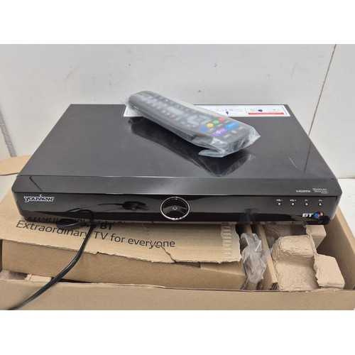 1255 - A BT You view Freeview box in original packaging with remote model DTR-T1000GB