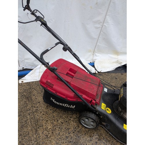 26 - A Mountfield petrol lawn mower with RM 55OHV engine