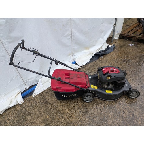 26 - A Mountfield petrol lawn mower with RM 55OHV engine