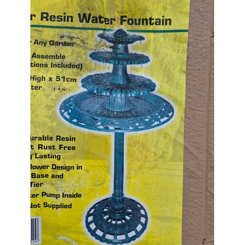 16 - A Blackspur 4 tier resin water fountain in box