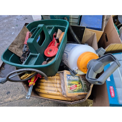 1616 - A large selection of various garage & garden tools and equipment