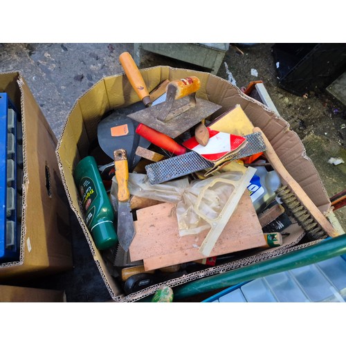 1616 - A large selection of various garage & garden tools and equipment