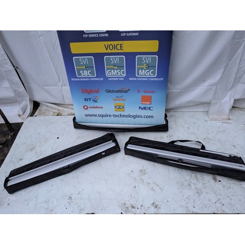 1808 - A Selection of 3 pull down advertisement boards in carry cases