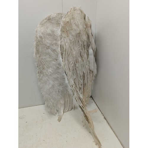 1859 - A pair of costume angel wings with real feathers