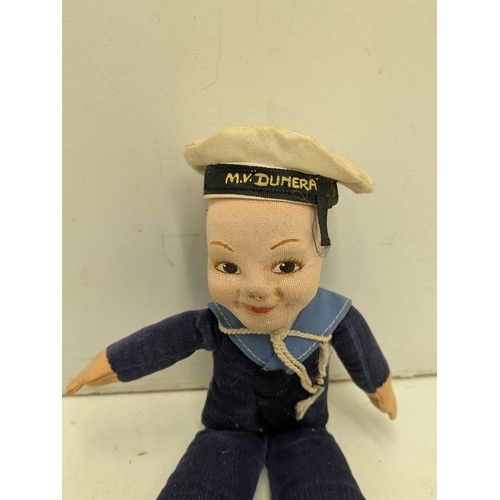 1946 - A Vintage M v Dunera naval officer sailer souvenir doll -handmade in England by Norah wellings