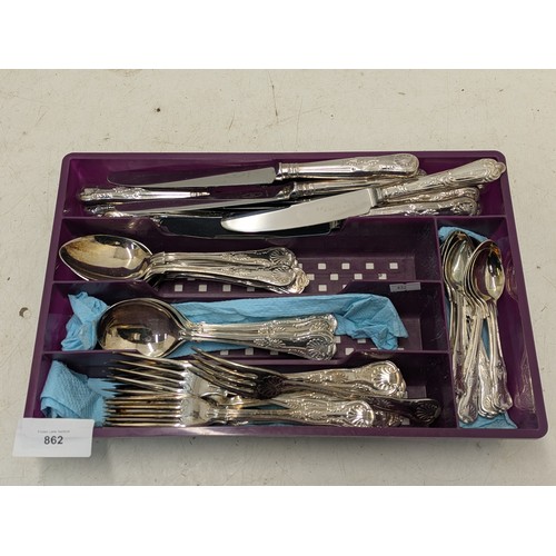 862 - A George Butler & Co 'no stain' ornate cutlery set