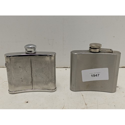 1947 - A Pair of Harley Davidson flasks