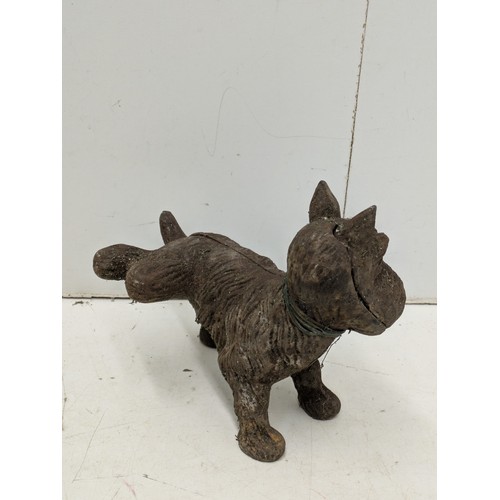 874 - A cast iron dog door stop