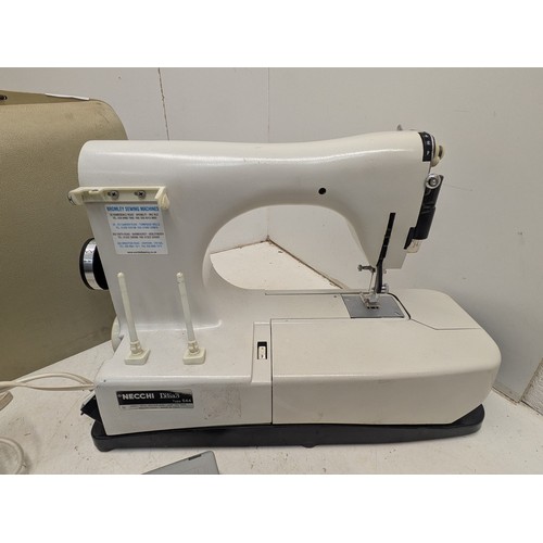 1288 - A Necchi Lydia 3 Sewing machine with Pedal in case