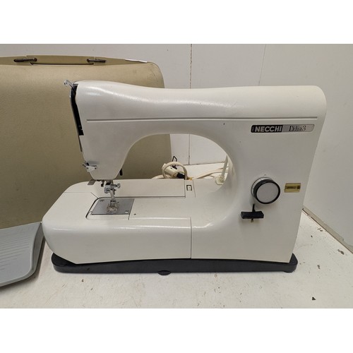 1288 - A Necchi Lydia 3 Sewing machine with Pedal in case