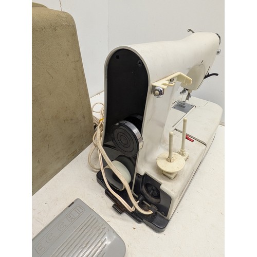 1287 - A Necchi Lydia 3 Sewing machine with Pedal in case