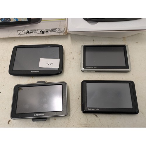 1291 - A Selection of Various sat navs including TomTom and Garmin