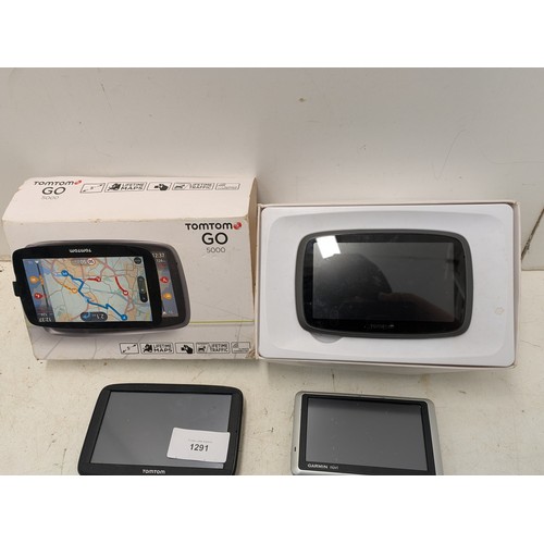 1291 - A Selection of Various sat navs including TomTom and Garmin