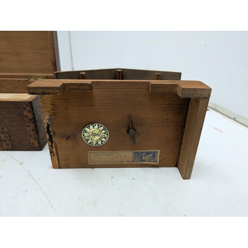 1024 - A Selection of various boxes including a music box and one depicting a log cabin