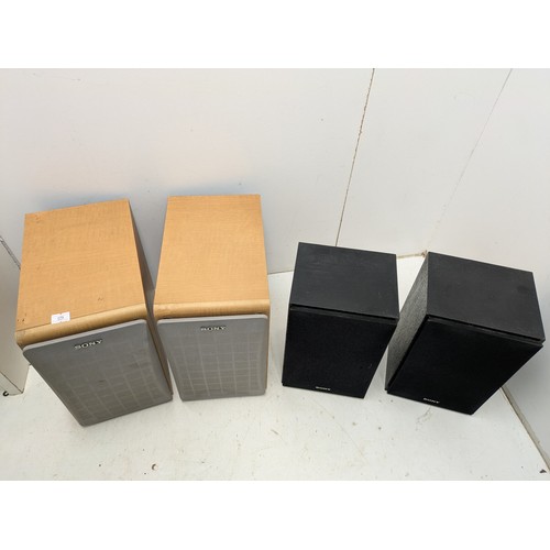 1409 - 2 Pairs of Sony Bookshelf Speakers